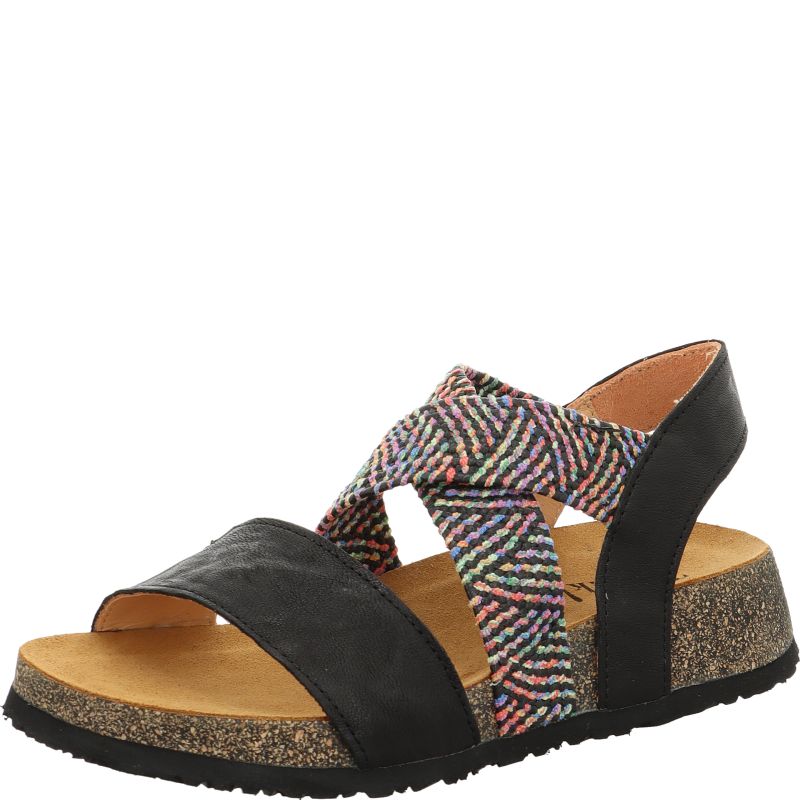 Think KOAK DAMEN Strap sandal - Material: Leather in Black