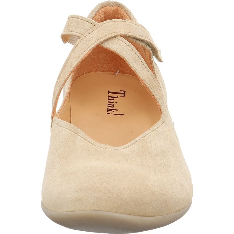 Think! GUAD2 Damen Ballerina - Material: Leder in Beige