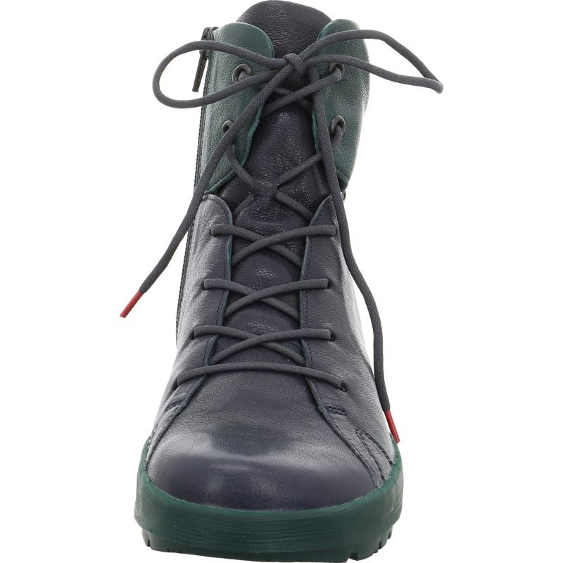 Think COMODA Woman Lace-up boot - Material: Leather in Blue