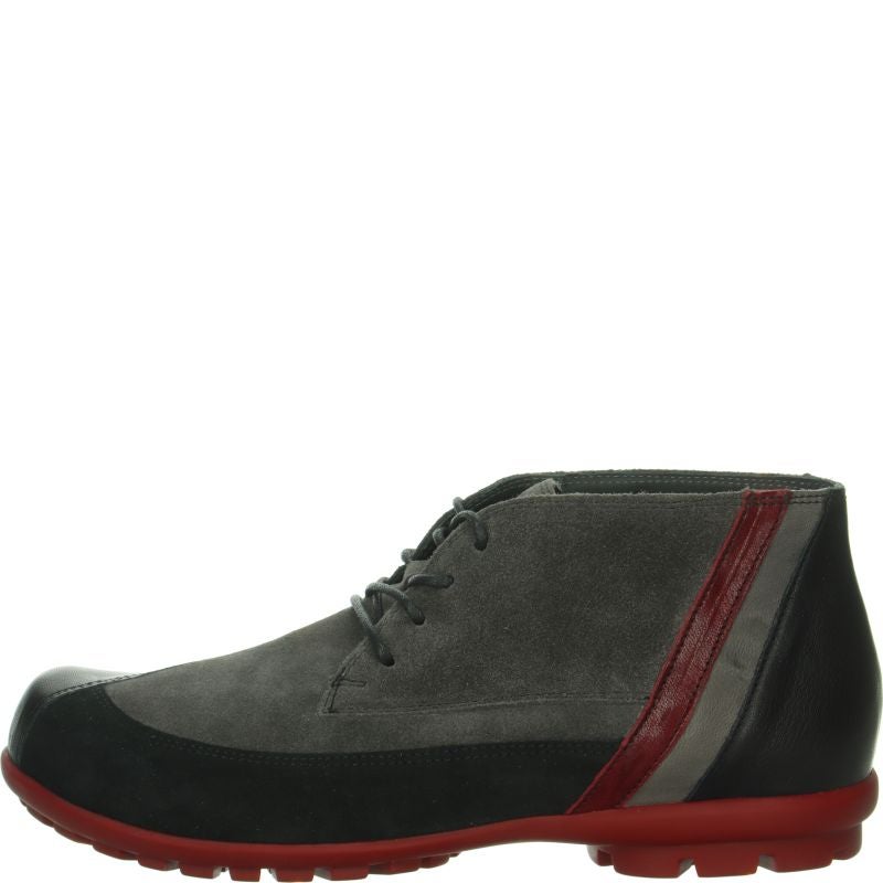 Think! KONG Herren Ankle Boots - Material: Leder in Grau