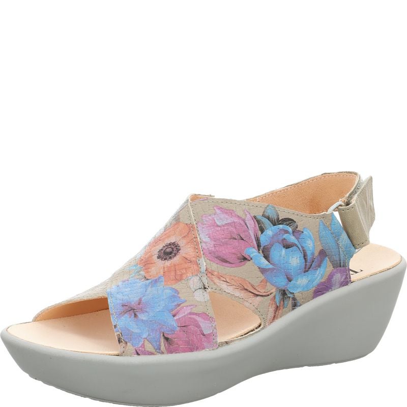 Think KATE Woman Plateau sandal - Material: Leather in Multi Colour