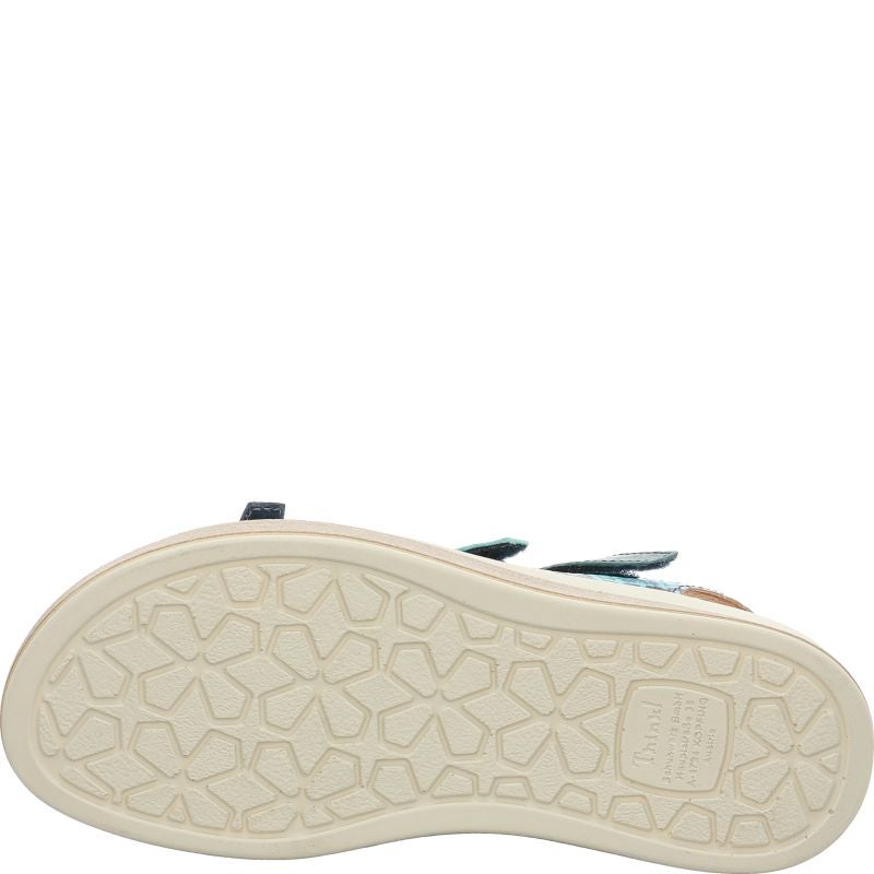 Think MEGGIE Woman Strap sandal - Material: Leather in Multi Colour