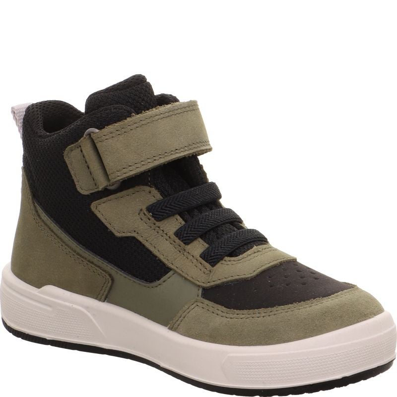 Superfit MAVERICK Boys Sneakers high - Material: Leder/Sonstiges Material/Texti in Green