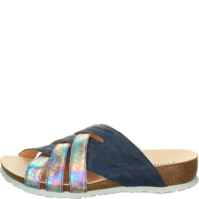 Think! JULIA Damen Pantolette - Material: Leder in Mehrfarbig