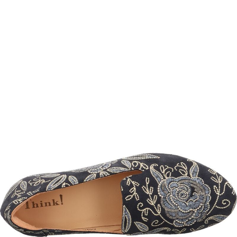 Think! GUAD2 Damen Slipper - Material: Leder in Blau