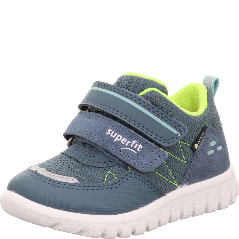 Superfit SPORT7 MINI Jungen Sneaker low - Material: Leder/Sonstiges Material/Textil in Blau