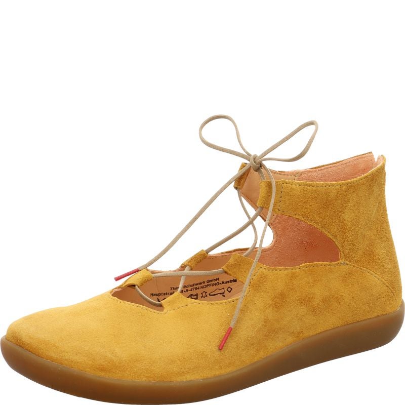 Think NATURE Woman Ballerina - Material: Leather in Brown
