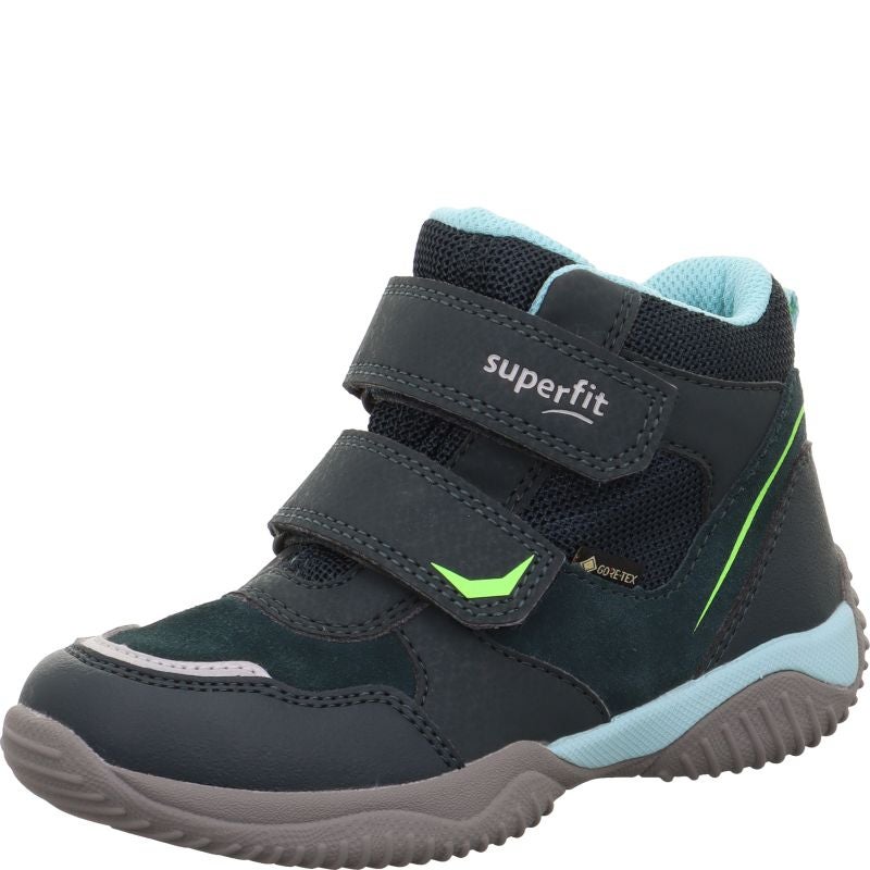 Superfit STORM Unisex | Boys Sneakers high - Material: Leder/Sonstiges Material/Texti in Green