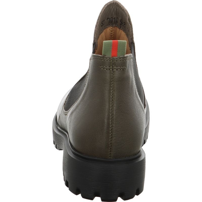 Think! TRENTO Damen Chelsea Boots - Material: Leder in Oliv