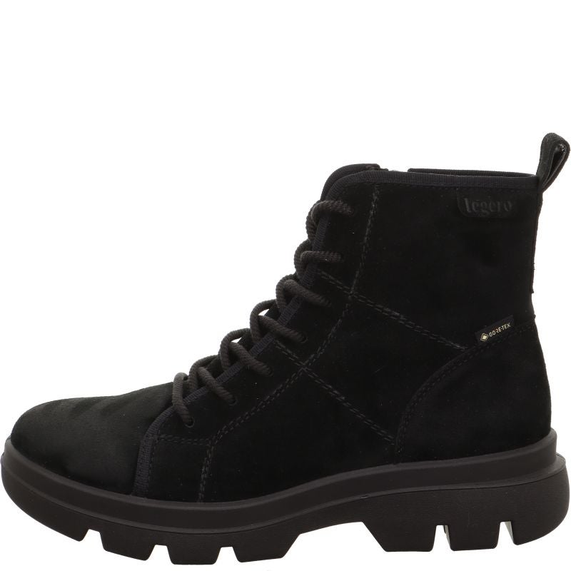 Legero ANGELINA Damen Schnürboots - Material: Leder in Schwarz