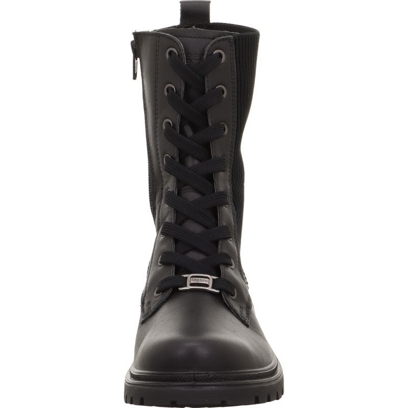 legero MONTA Damen Schnürboots - Material: Leder in Schwarz