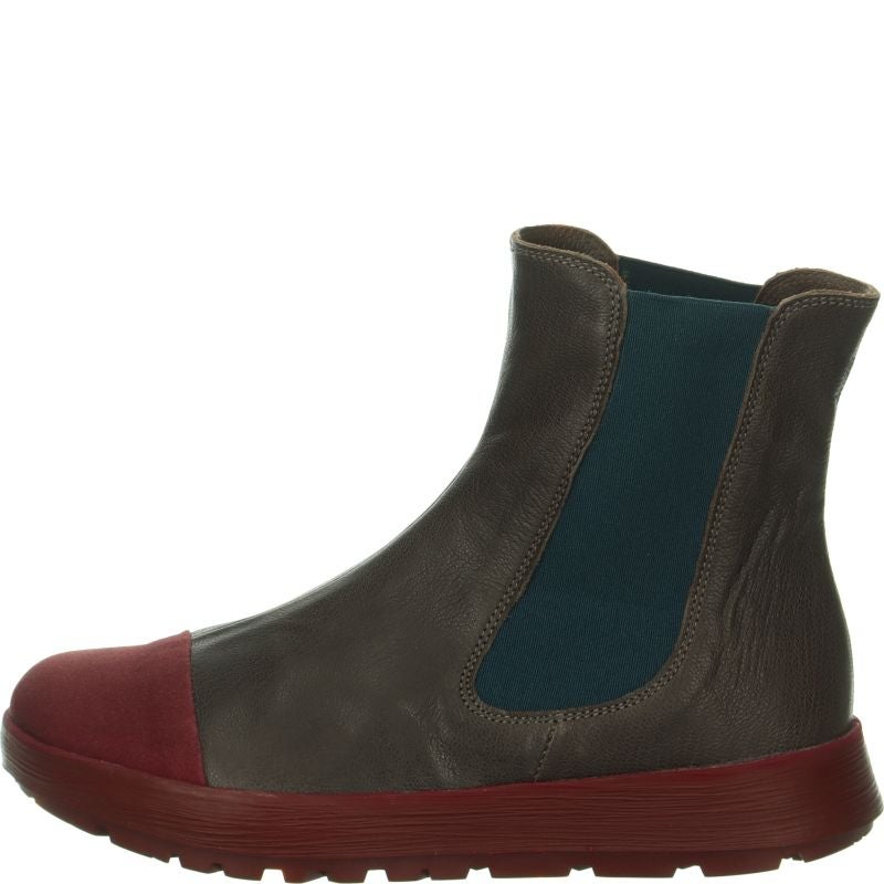 Think! COMODA Damen Chelsea Boots - Material: Leder in Grau