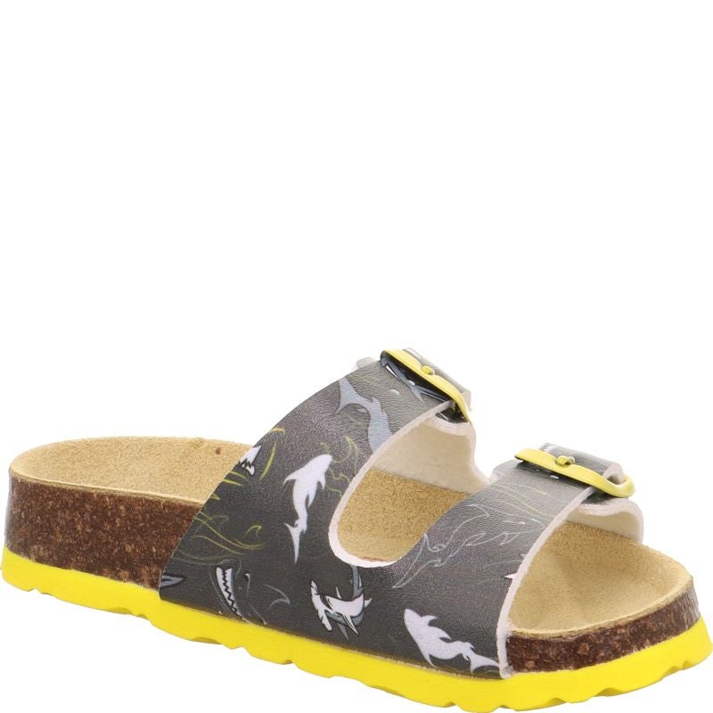 Superfit FUSSBETTPANTOFFEL Mädchen Pantoffel - Material: Sonstiges Material in Grau