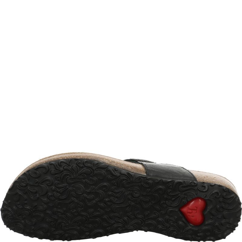 Think! JULIA Damen Pantolette - Material: Leder in Schwarz
