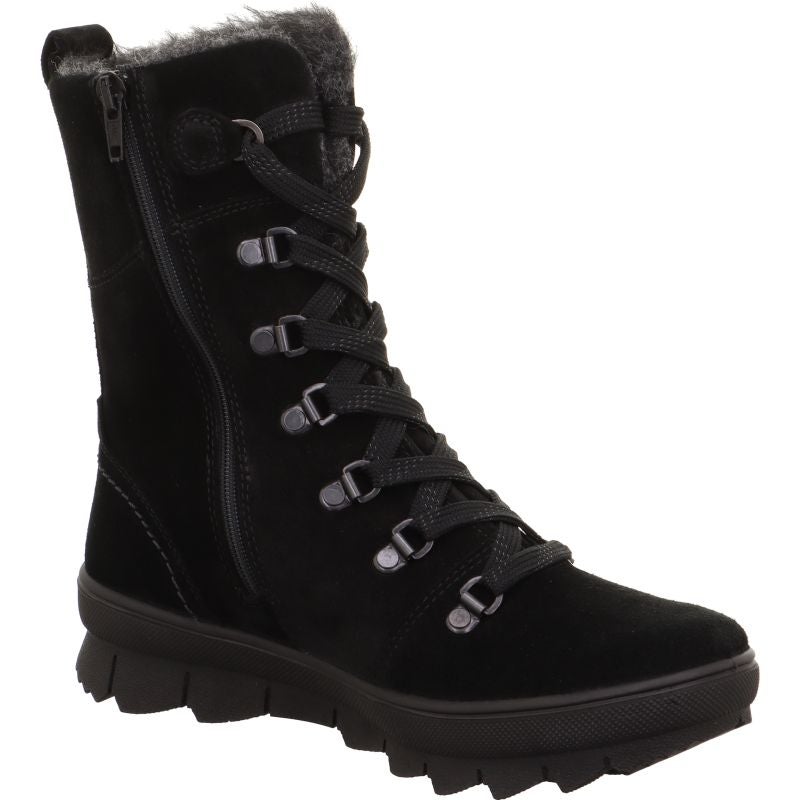 Legero NOVARA Damen Schnürboots - Material: Leder in Schwarz