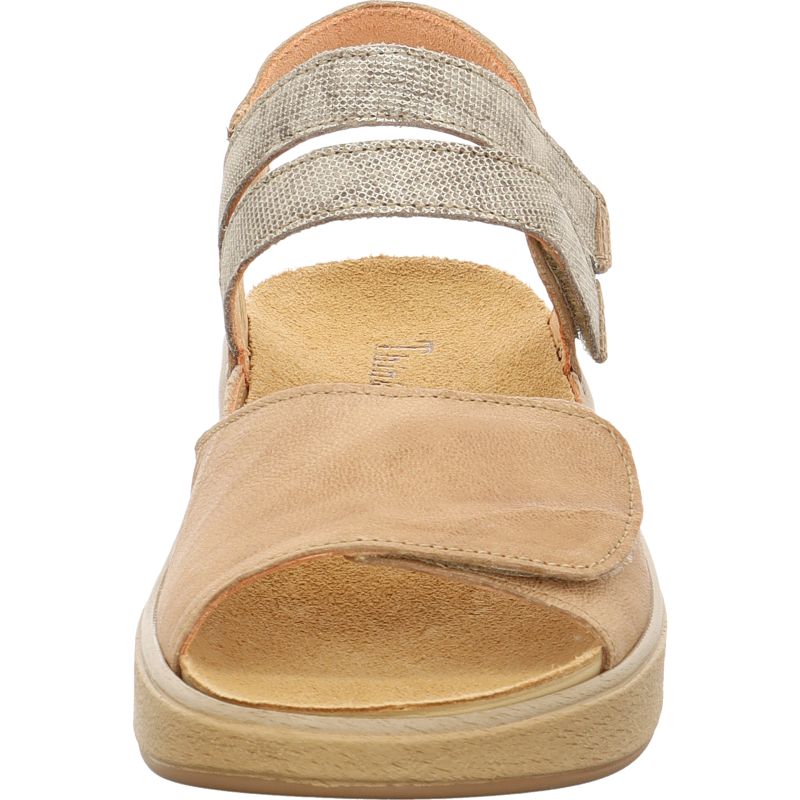 Think MEGGIE Strap sandal - Material: Leather in Beige