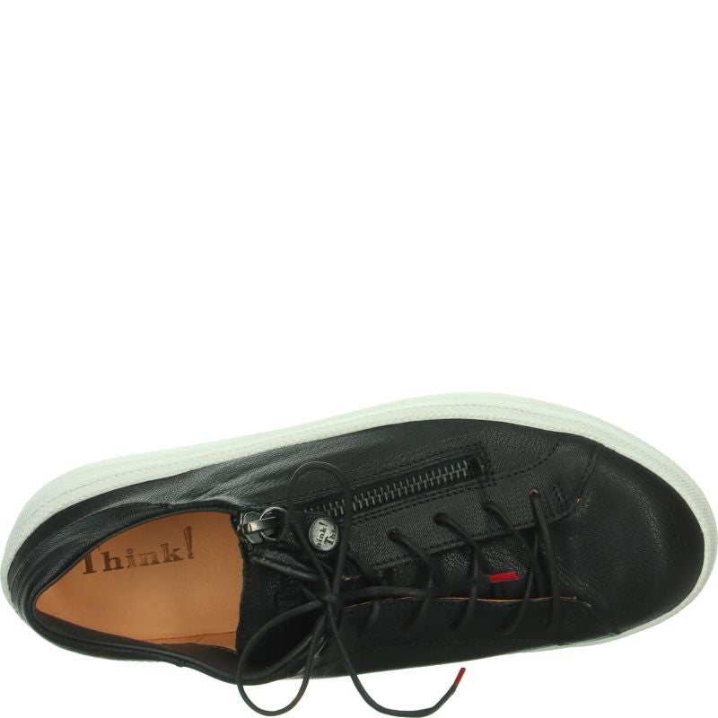 Think! KUMI Damen Sneaker low - Material: Leder in Schwarz