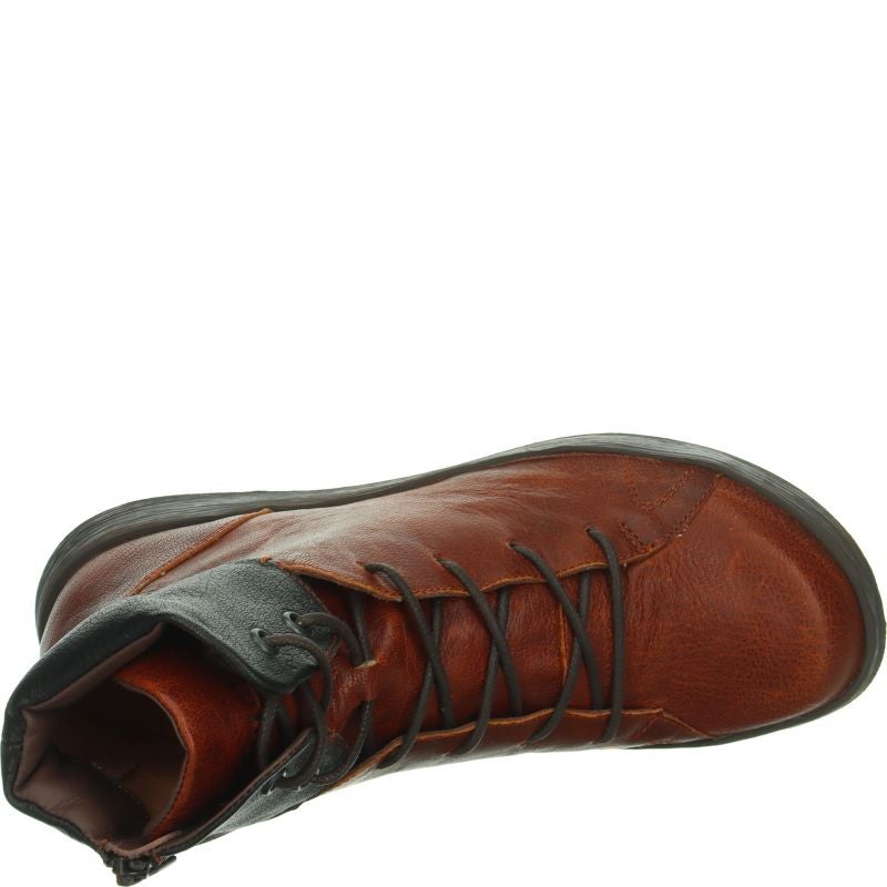 Think! COMODA Damen Stiefelette - Material: Leder in Braun