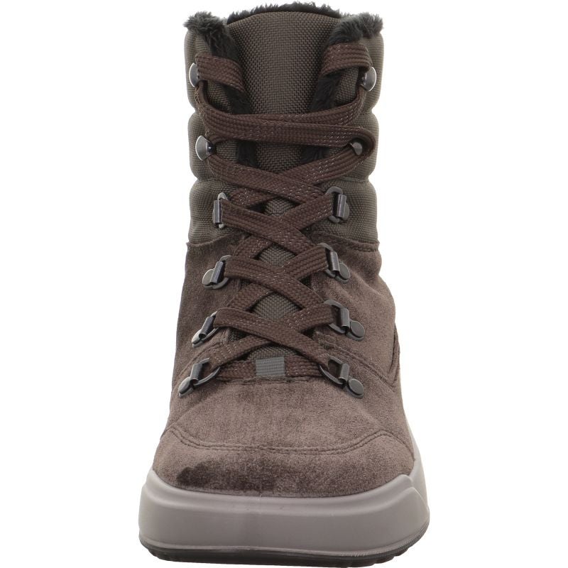legero COSY Damen Schnürboots - Material: Leder/Textil in Grau