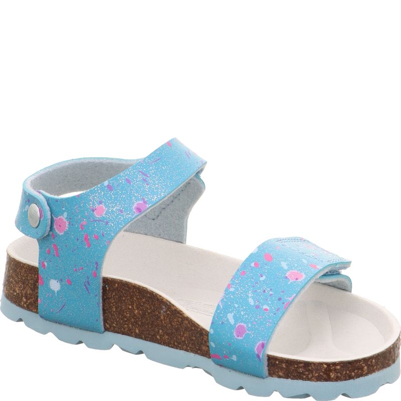 Superfit FUSSBETTPANTOFFEL Mädchen Sandale - Material: Sonstiges Material in Blau