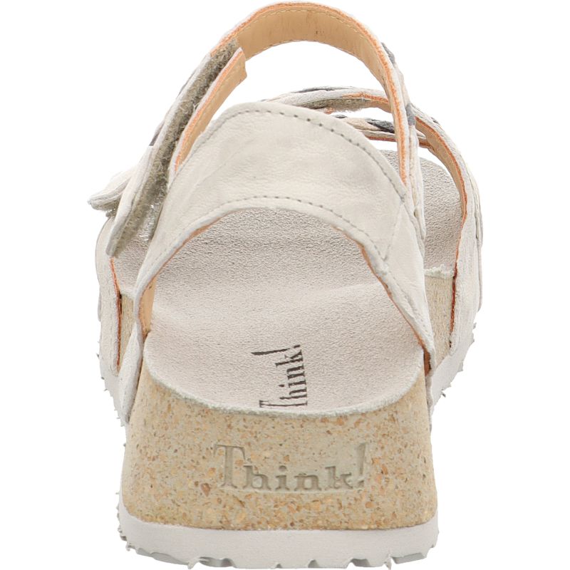 Think! KOAK Damen Riemchensandale - Material: Leder in Grau