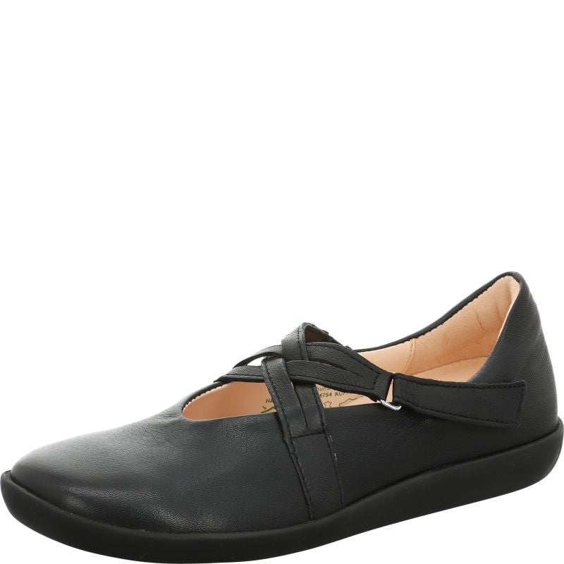 Think NATURE Woman Ballerina - Material: Leather in Black