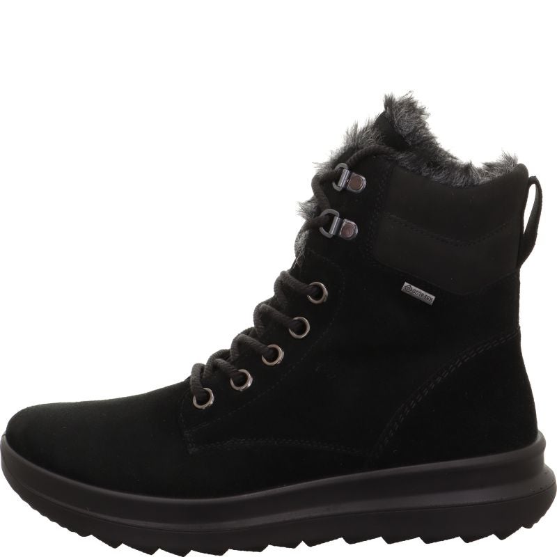 legero DREAMER Damen Schnürboots - Material: Leder in Schwarz