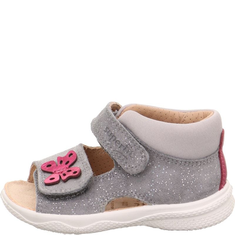Superfit POLLY Girls Sandal - Material: Leather/Textil in Grey