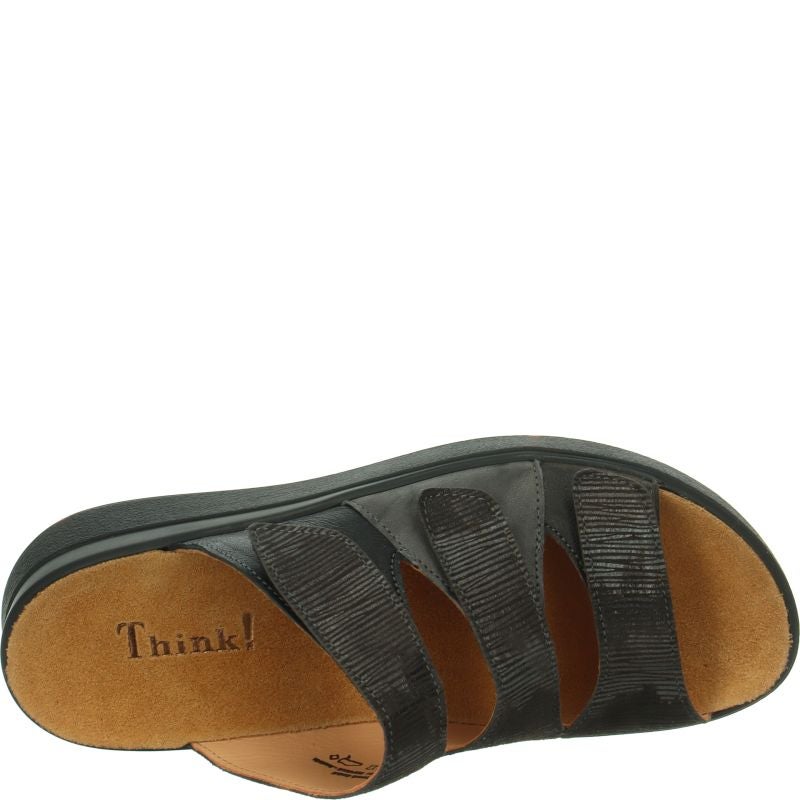 Think! MEGGIE Damen Pantolette - Material: Leder in Mehrfarbig