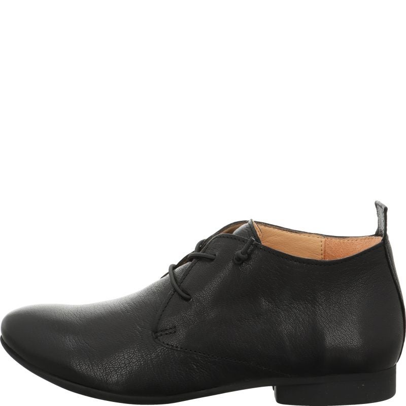 Think! GUAD2 Damen Schnürschuh - Material: Leder in Schwarz