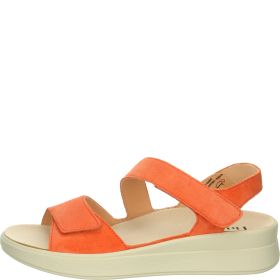 Think MEGGIE Woman Strap sandal - Material: Leather in Orange