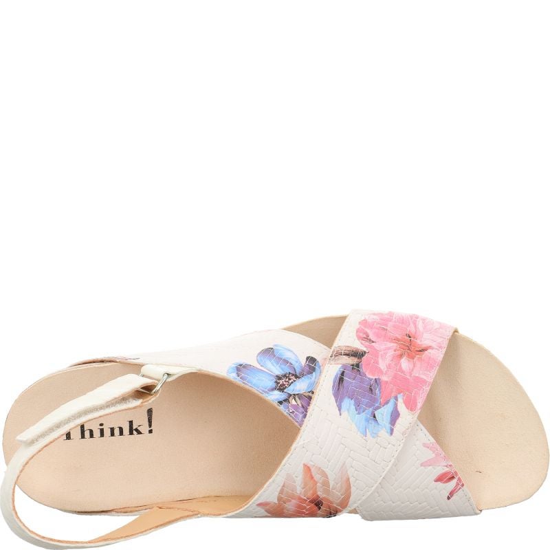 Think JULIA DAMEN Woman Strap sandal - Material: Leather in Multi Colour
