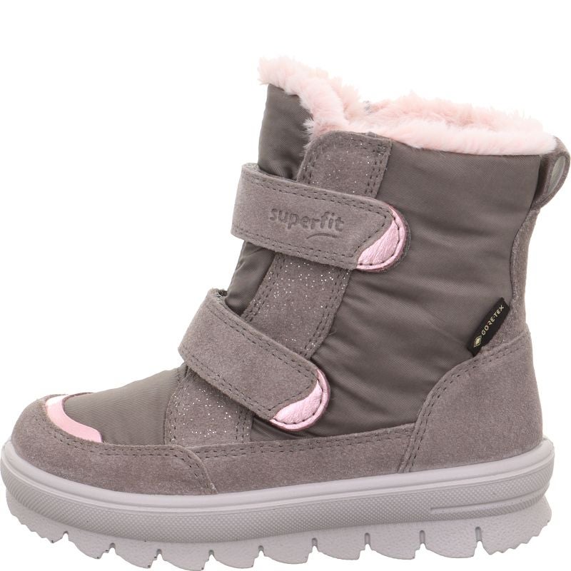 Superfit FLAVIA Mädchen Boots - Material: Leder/Textil in Grau