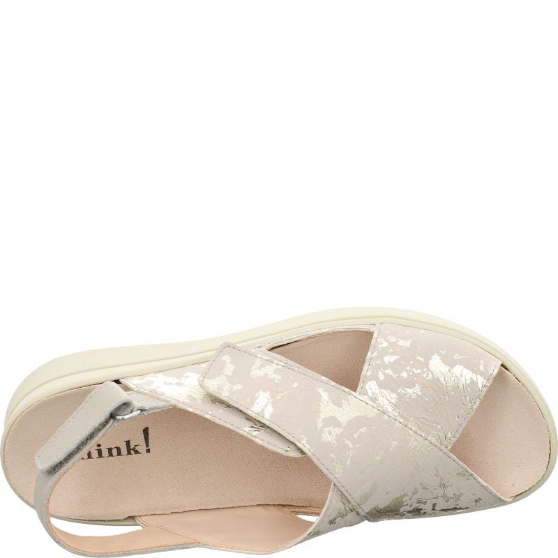 Think! MEGGIE Damen Riemchensandale - Material: Leder in Beige