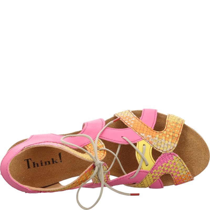 Think TRAUDI Woman Sandal - Material: Leather in Multi Colour