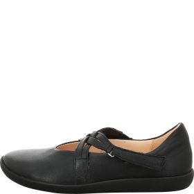 Think! NATURE Damen Ballerina - Material: Leder in Schwarz