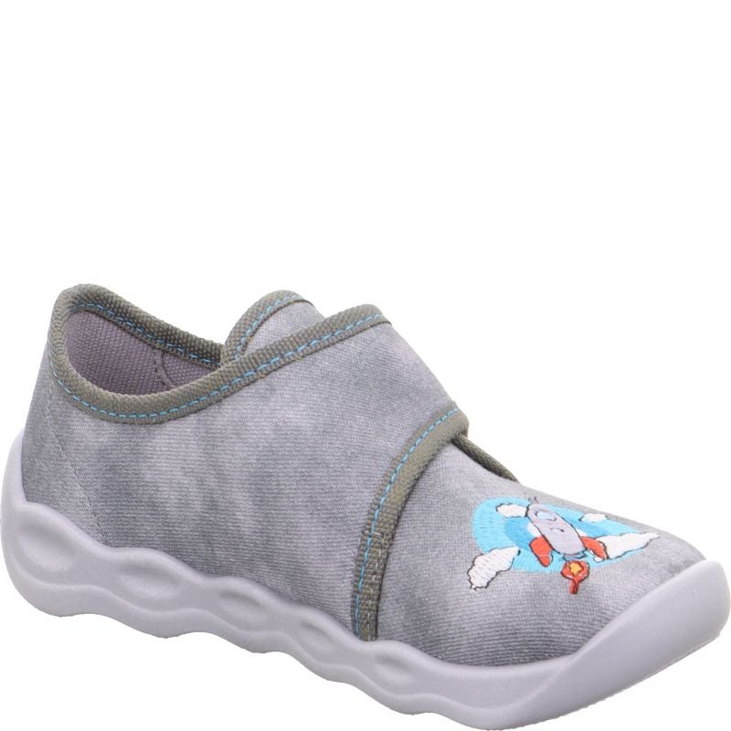 Superfit BUBBLE Jungen Hausschuh - Material: Textil in Grau