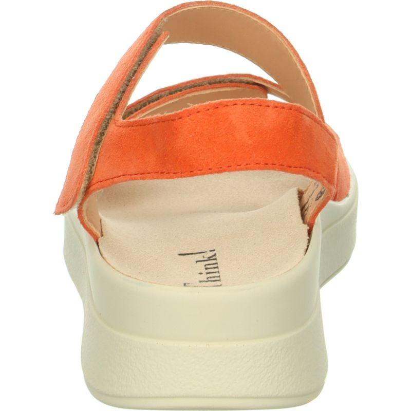 Think MEGGIE Woman Strap sandal - Material: Leather in Orange