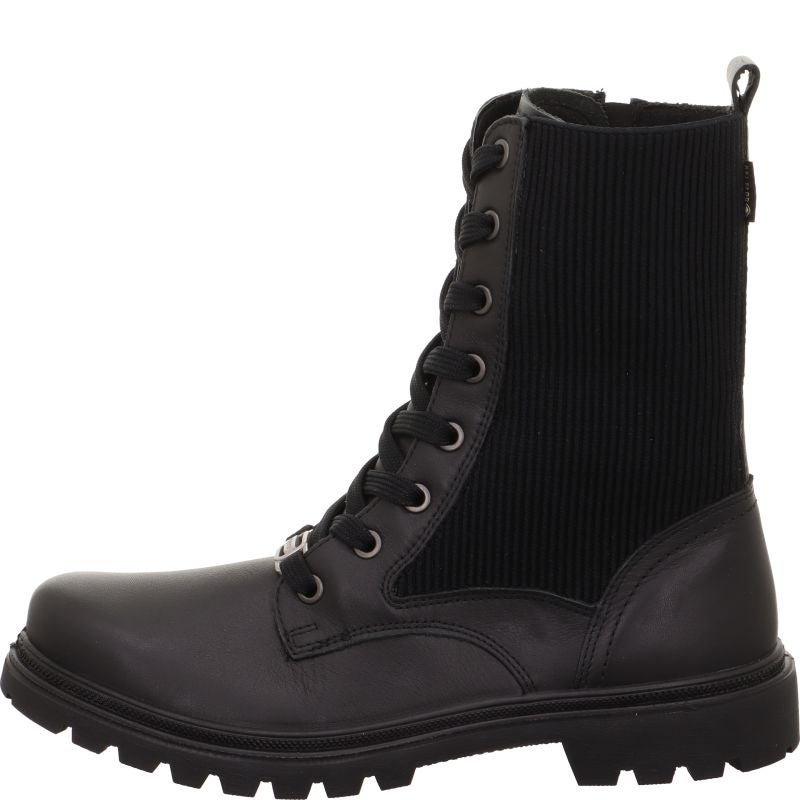 legero MONTA Damen Schnürboots - Material: Leder in Schwarz