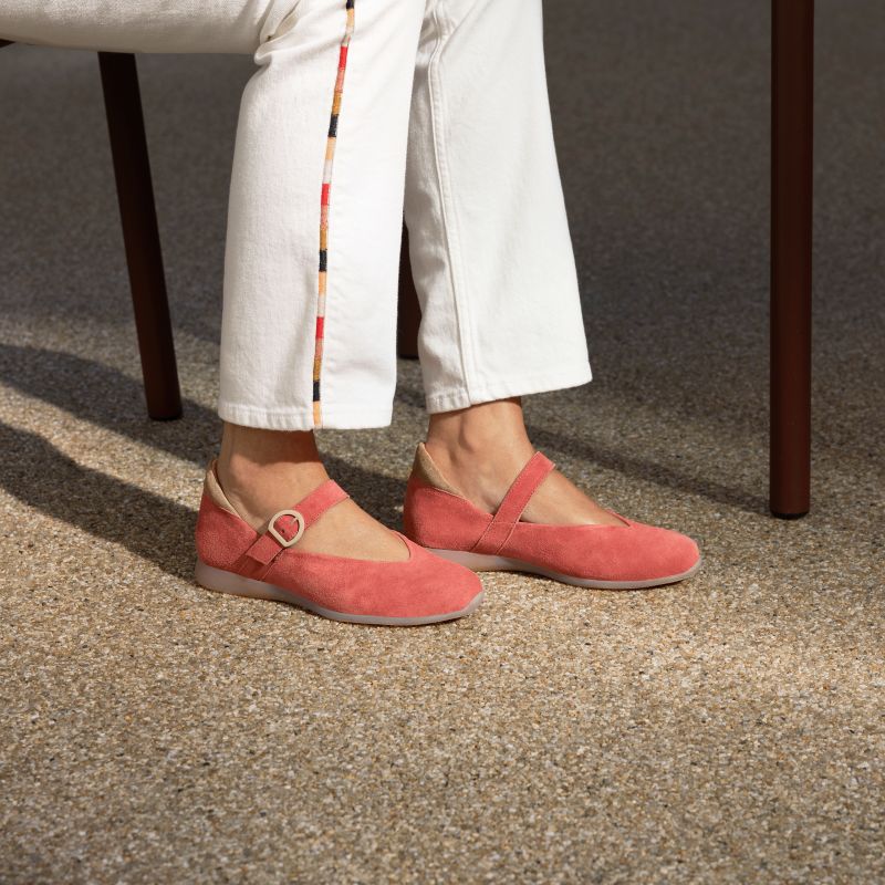 Think ALOA Ballerina - Material: Leather in Rose