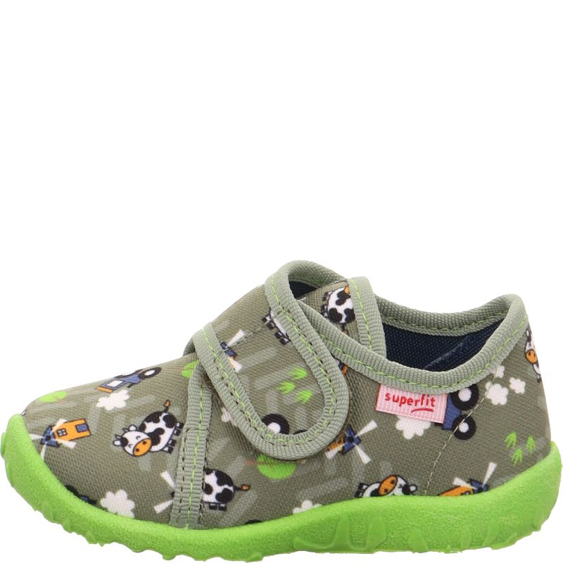Superfit SPOTTY Boys Slipper - Material: Textile in Green