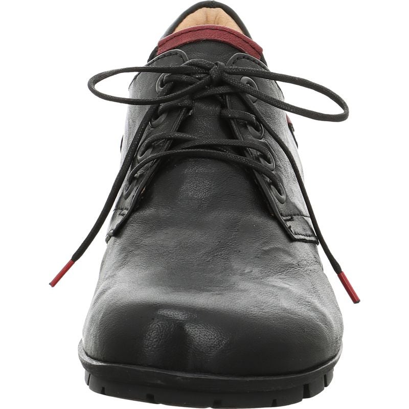 Think MENSCHA Woman Lace up shoe - Material: Leather in Black
