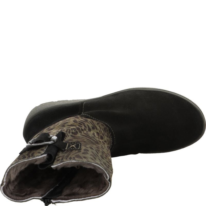 Think! CREPES Damen Stiefelette - Material: Leder in Schwarz