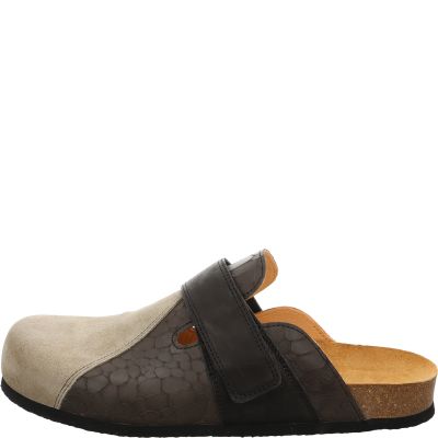 Think! WOLFI Herren Clog - Material: Leder in Grau