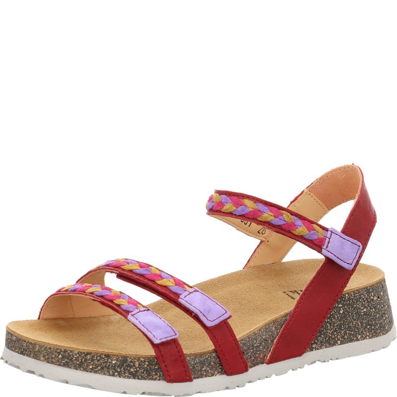 Think KOAK DAMEN  - Material: Leather in Red