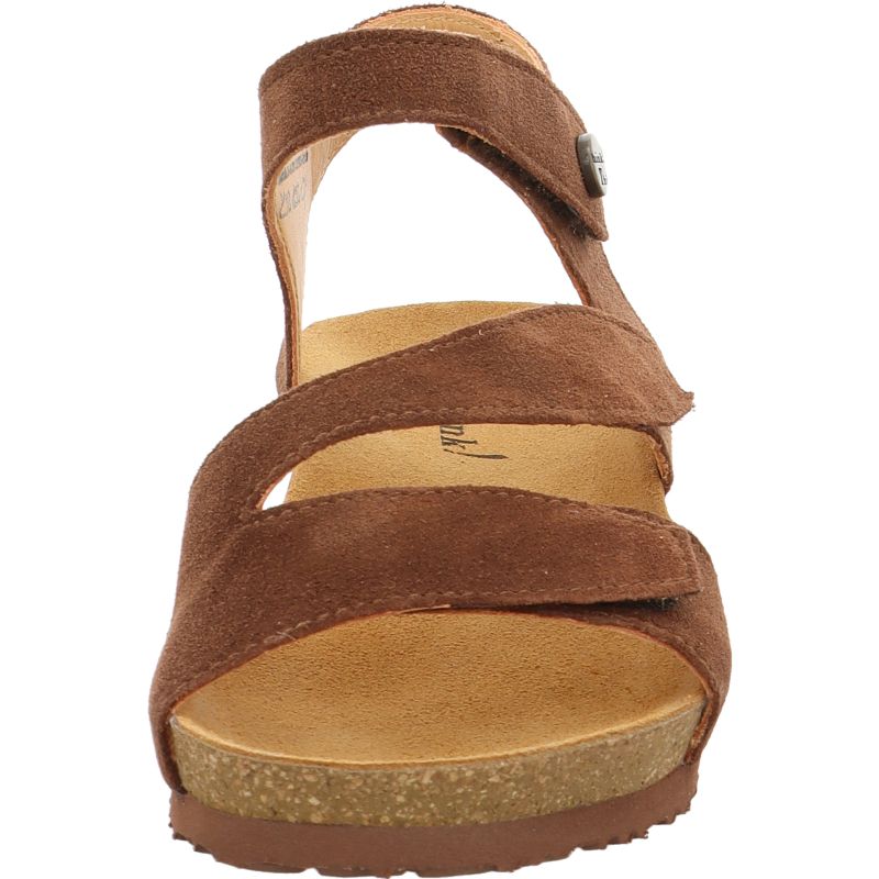 Think DUMIA Strap sandal - Material: Leather in Brown