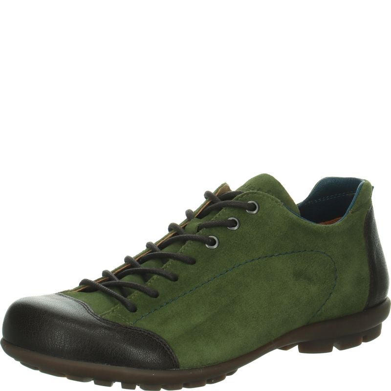 Think KONG HERREN Lace up shoe - Material: Leather in Green
