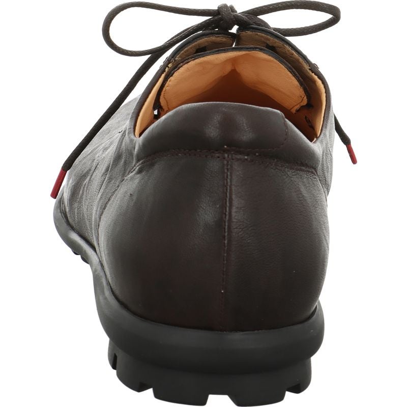 Think! KONG Herren Schnürschuh - Material: Leder in Braun