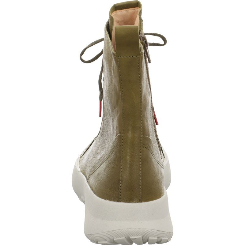 Think KUSABI Woman Lace-up boot - Material: Leather in Olive