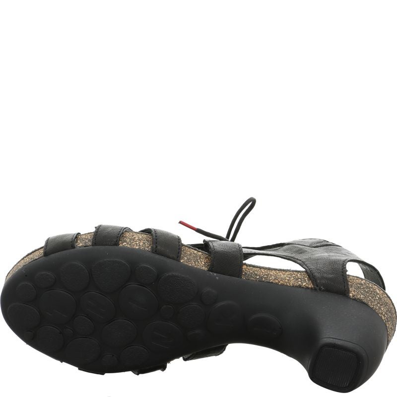 Think TRAUDI Woman Sandal - Material: Leather in Black